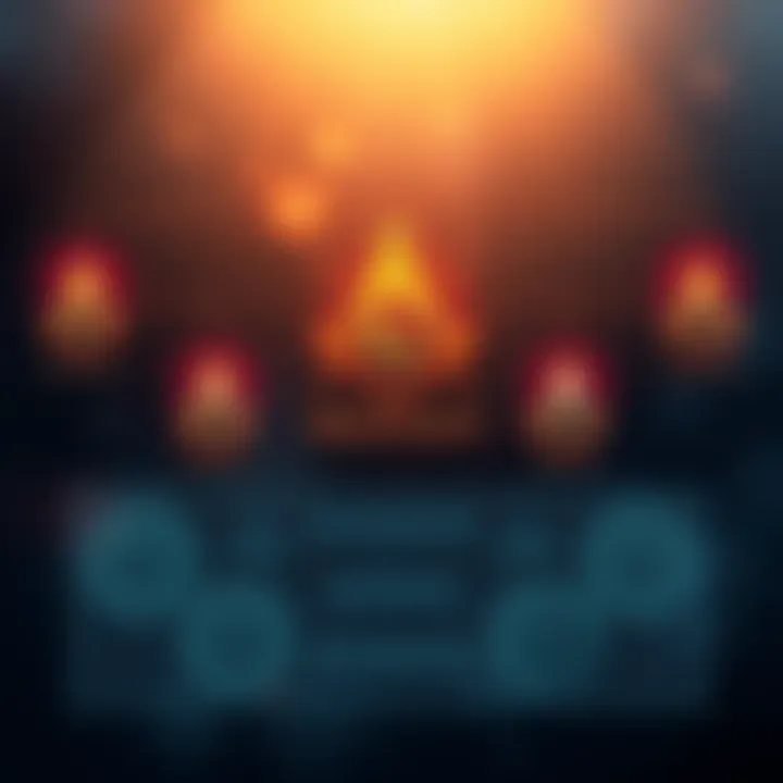 Illustration featuring Freemason symbols and a diagram showing hierarchical ranks similar to military structure