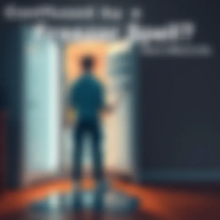 A worried person stands beside a refrigerator, looking confused about a spell affecting their life. They hold a wand and look at a puddle of water on the floor.
