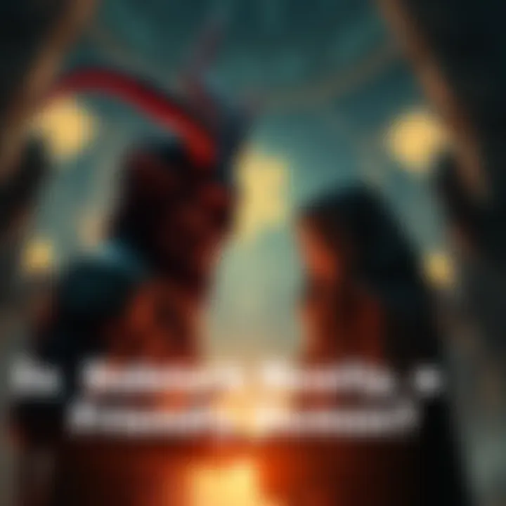 A friendly demon interacting with a person A beginner demonolator communicating with Sabnock, a friendly demon, in a mystical setting with glowing symbols and a warm atmosphere