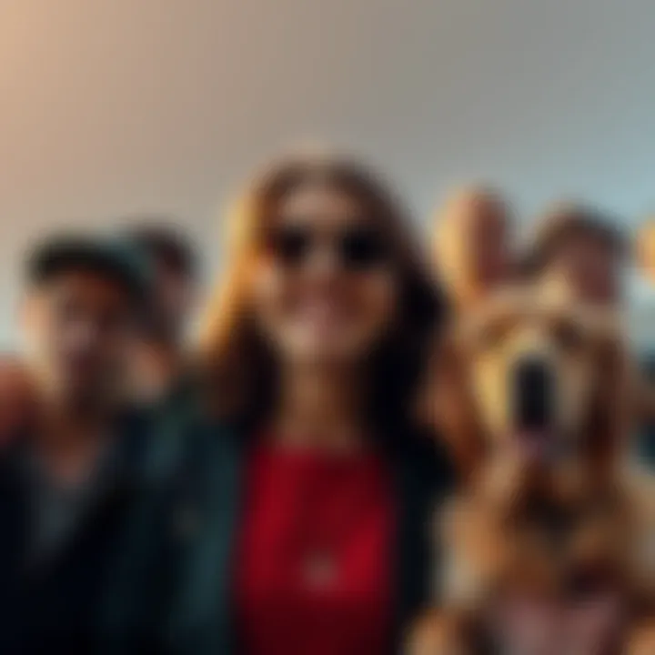 Friendly person with warm demeanor A friendly person exuding warmth and positivity, surrounded by laid-back men, showcasing a unique attraction dynamic.