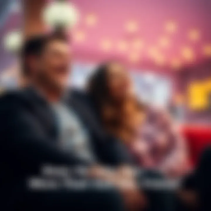 A man and woman sitting close together, sharing a laugh, hinting at a deeper connection beyond friendship