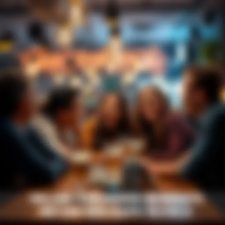 A group of friends sharing a funny moment at a café, all laughing and enjoying their time