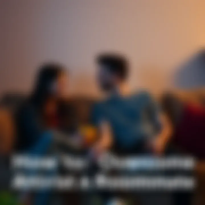 A person and their roommate sitting on a couch, smiling and talking, showcasing a strong friendship.
