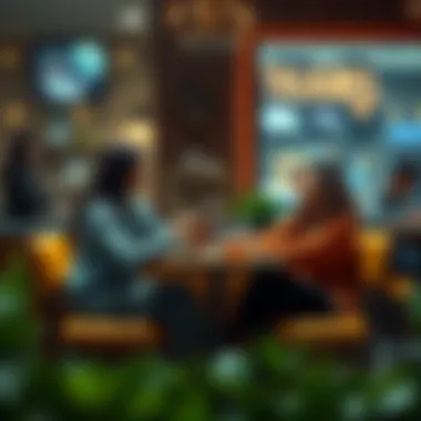 Friendship Connection Two friends, one representing Taurus and the other Virgo, sitting together in a cozy cafe, sharing stories and laughter, symbolizing the challenges of their astrological differences.