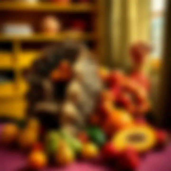 A vintage Fruit of the Loom print resembling a cornucopia found while cleaning a house.