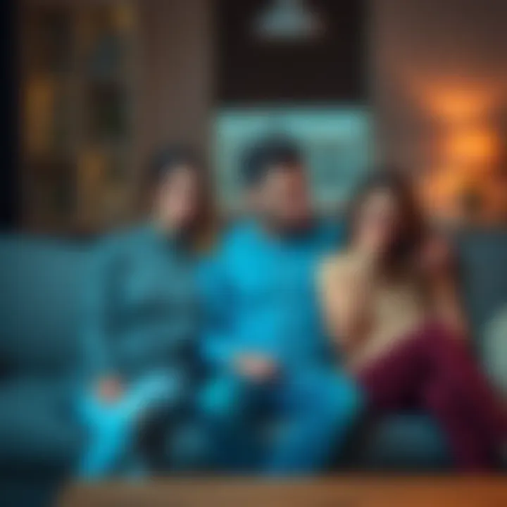 Frustrated couple sitting on a couch A couple looks annoyed while sitting together on a couch, expressing irritation at each other's habits.