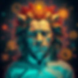 A frustrated person with Leo traits, surrounded by astrological symbols, showing feelings of exhaustion and overwhelm.