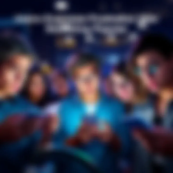 Group of people looking at their phones with expressions of frustration as they decide to delete an app