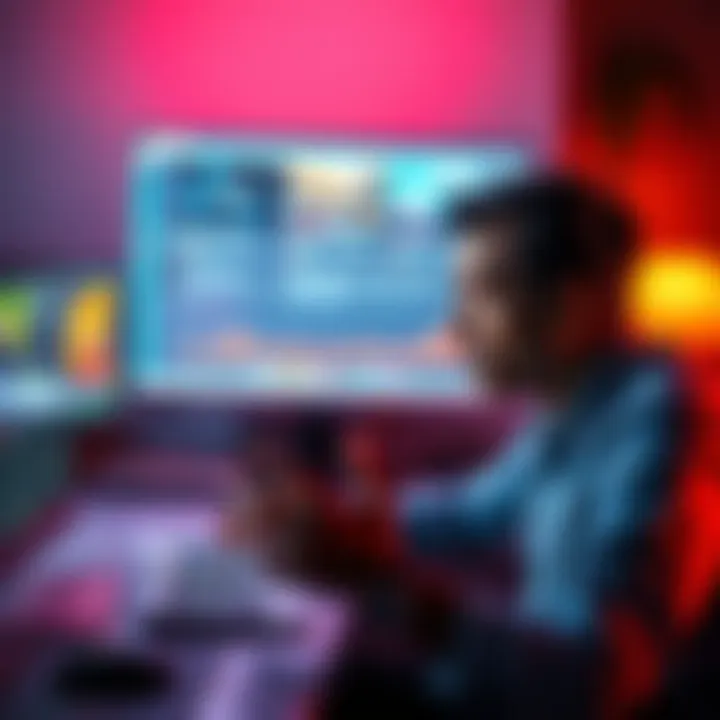 A person showing frustration while reading content on a computer about spiritual growth