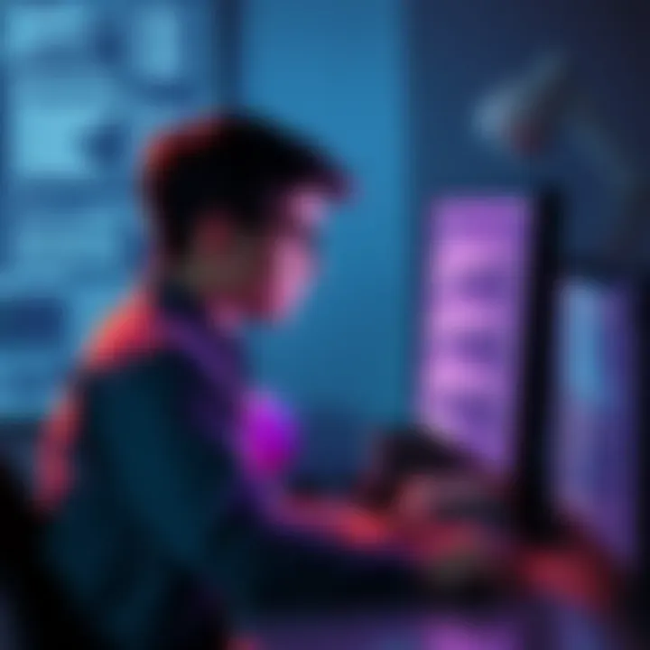 A person sitting at a desk looking stressed while staring at a computer screen with error messages