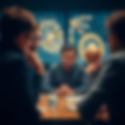 A person looks frustrated while discussing with others, showing disagreement during a conversation about astrology.
