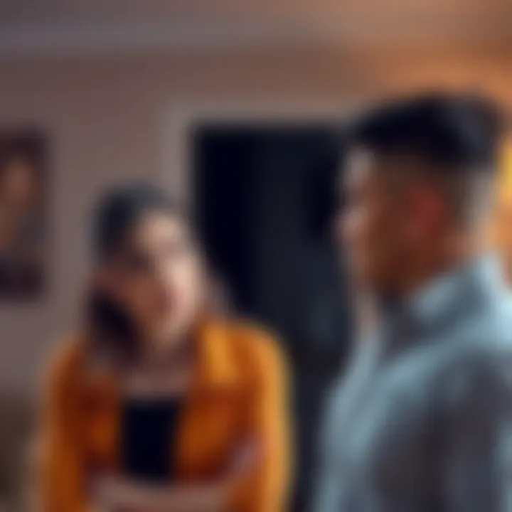 A woman looks frustrated while talking to a man who appears calm and grounded, illustrating the challenges of dating a Taurus