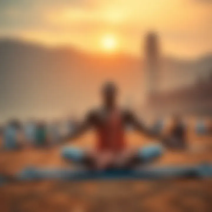 Journey to Full Lotus: A Breakthrough in Yoga A dedicated yogi gracefully demonstrating the full lotus position in a serene Mysore setting, symbolizing personal growth and mastery in Ashtanga yoga.