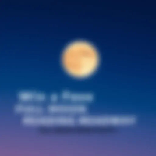 A vibrant full moon shining in a clear night sky, surrounded by glowing stars, with a text overlay inviting people to participate in a free reading giveaway.