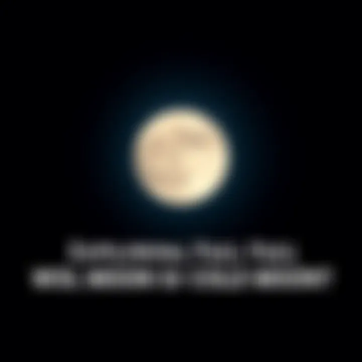 A bright full moon shines in a clear night sky, illuminating the darkness below.