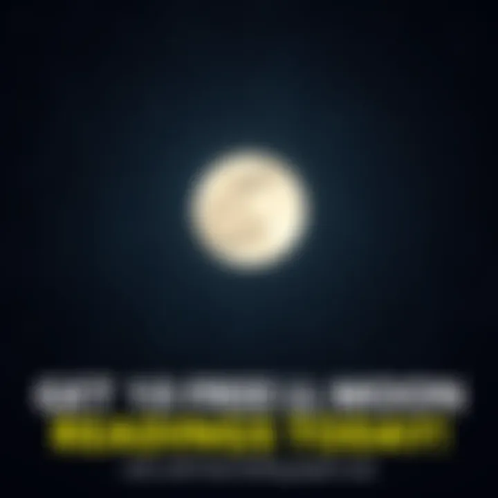 A bright full moon shining in a night sky filled with stars, inviting people to comment and participate for free readings.