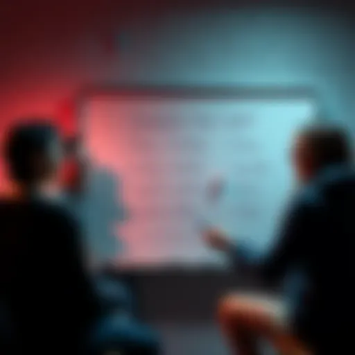 Group of friends brainstorming funny cryptid names A group of friends laughing and writing funny cryptid names on a whiteboard during a fun activity