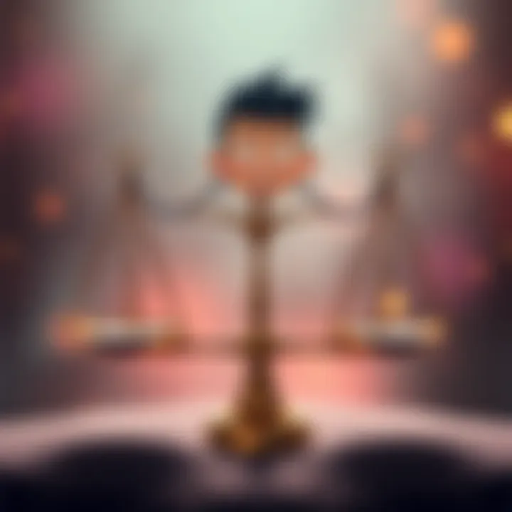 A humorous Libra meme showing a cartoon character balancing two scales with a funny expression, representing the zodiac sign's traits of drama and humor.