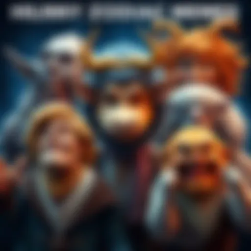 A collage of zodiac signs portrayed humorously, showcasing their unique traits and quirks in a playful way.