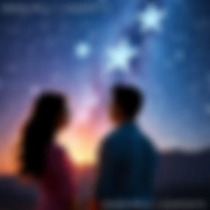 Future Spouse Insights A couple discussing their future together under a starry sky