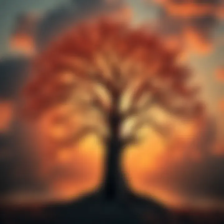 Future Ancestors Concept A family tree with branches reaching towards the future, symbolizing the connection between current actions and future generations.