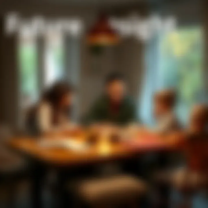 A family discussing their future goals in marriage, career, and health at a cozy table