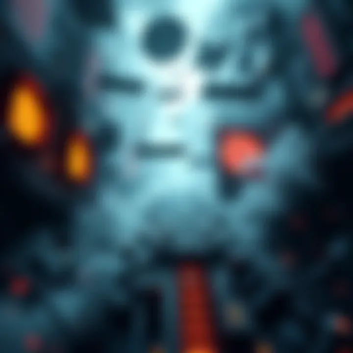 Abstract representation of a gloomy future with technology and chaotic elements symbolizing societal changes and governance issues.