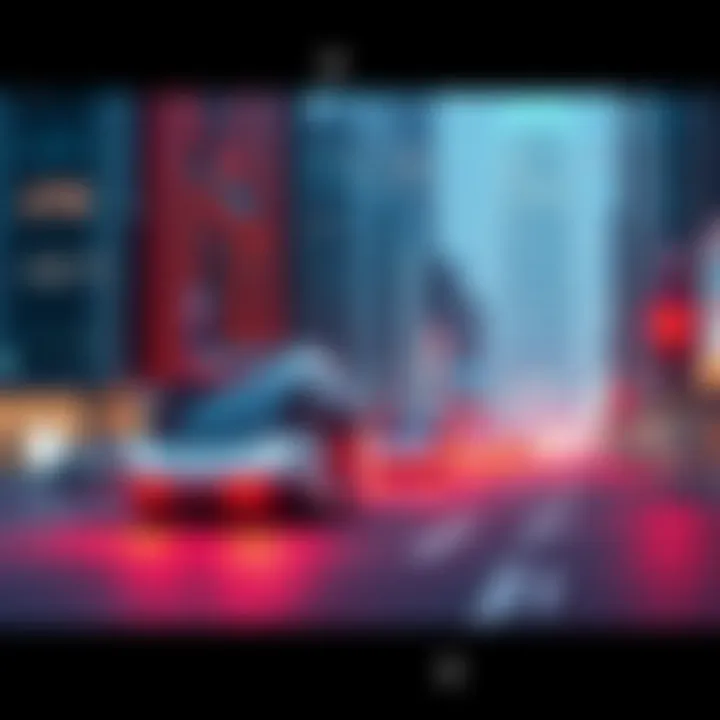 A futuristic city scene showing teleportation pods replacing traditional vehicles on empty streets with no cars.