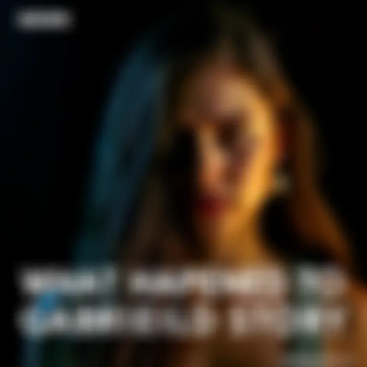 A young Mexican model with long hair, looking distressed and isolated, set against a dark background, symbolizing her disappearance.