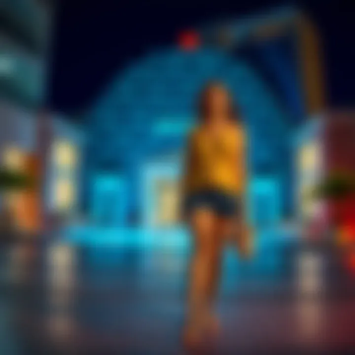 Gabriela Rico Jiménez barefoot outside a luxury hotel in Mexico, looking distressed and alert, with the hotel in the background