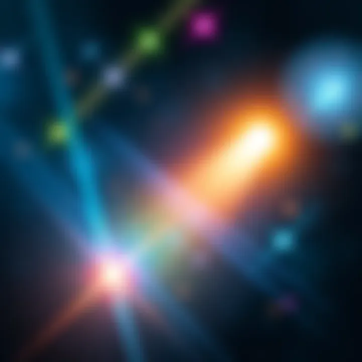 Galactic Federation Message A celestial scene representing the Galactic Federation sending messages to Starseeds, featuring stars and light beams