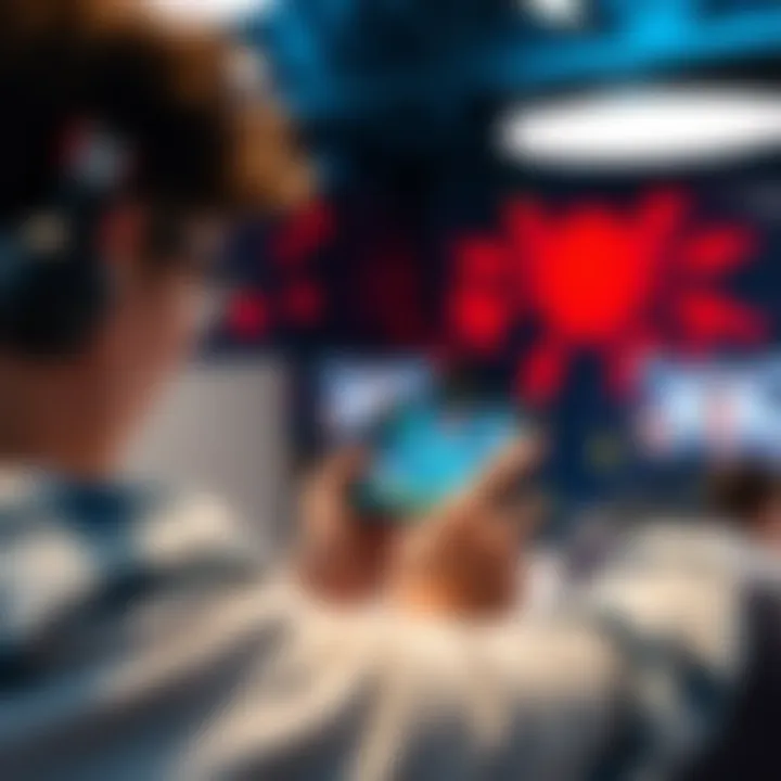 A user engaging with a mobile-responsive gamified tool for remote viewing practice, showcasing interactive exercises on their device.