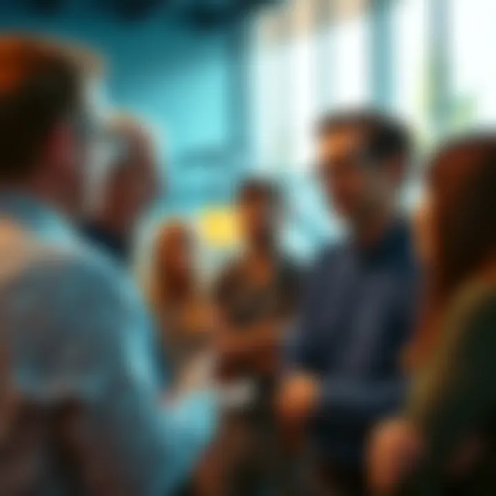 Stanford Professor Garry Nolan speaking about non-human intelligence craft development with intrigued individuals in a casual setting.