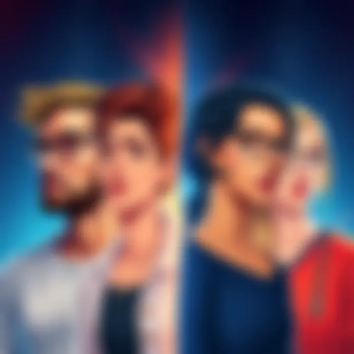 Illustration showing four people representing different Gemini personalities—Antonio, Henry, Heather, and Kathy—each with distinct traits and expressions.