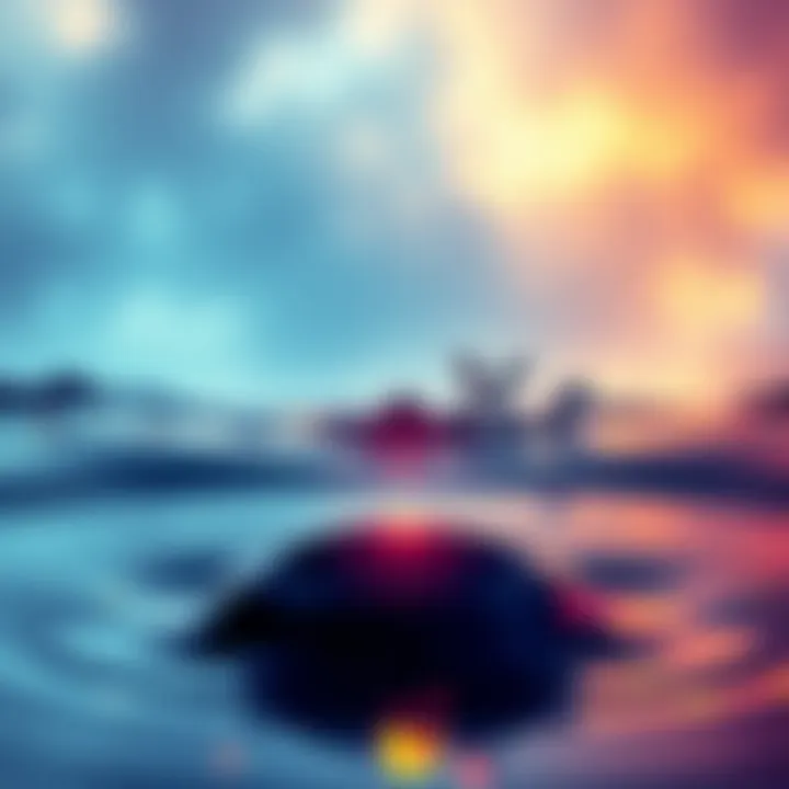 A graphic showing the Gemini symbol alongside water symbols like waves and droplets to represent water placements in astrology.