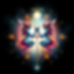 A striking illustration of the Gemini zodiac sign, featuring the symbol of twins with contrasting personalities, surrounded by astrological symbols and stars.