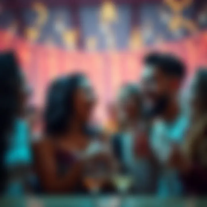 A lively group of people laughing and chatting together, showcasing the fun spirit of the Gemini community.