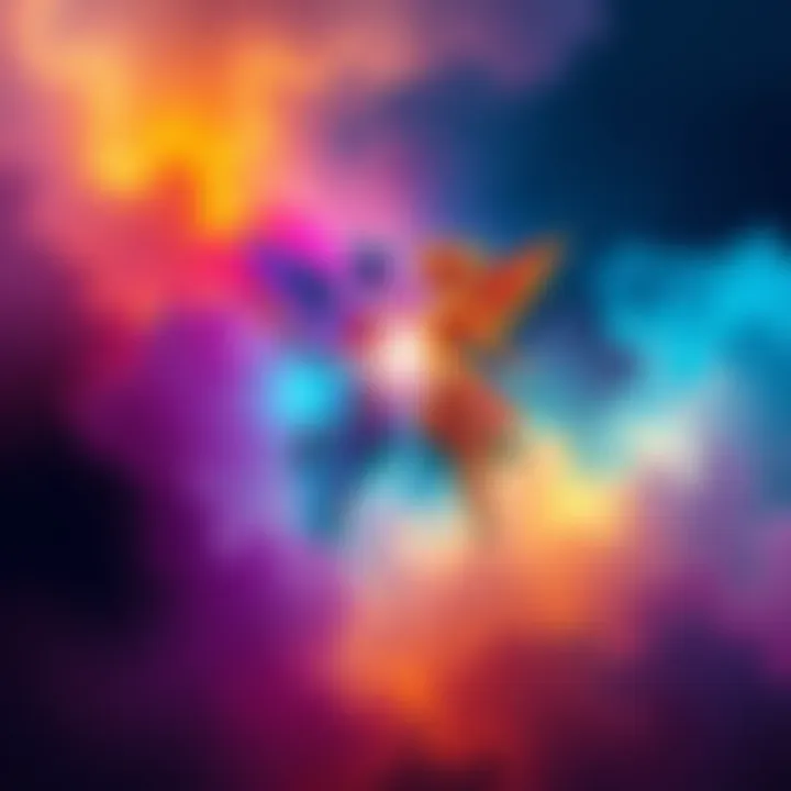 Gemini Duality Representation An illustration of a Gemini symbol with a half masculine figure and half feminine figure, reflecting the dual nature of Gemini personalities, set against a colorful background representing mood change...