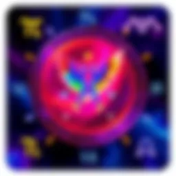 A colorful illustration showing the Gemini zodiac sign with symbols of various other zodiac signs around it, inviting discussions on favorite signs.