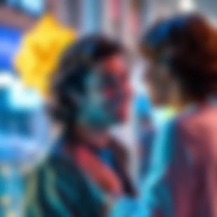 A Gemini man leaning in with a smile while talking to a woman, indicating attraction
