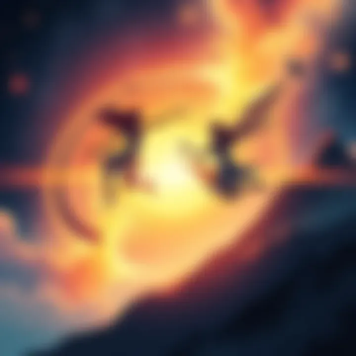 A celestial illustration symbolizing Gemini Risings embracing new beginnings under the Saturn transit