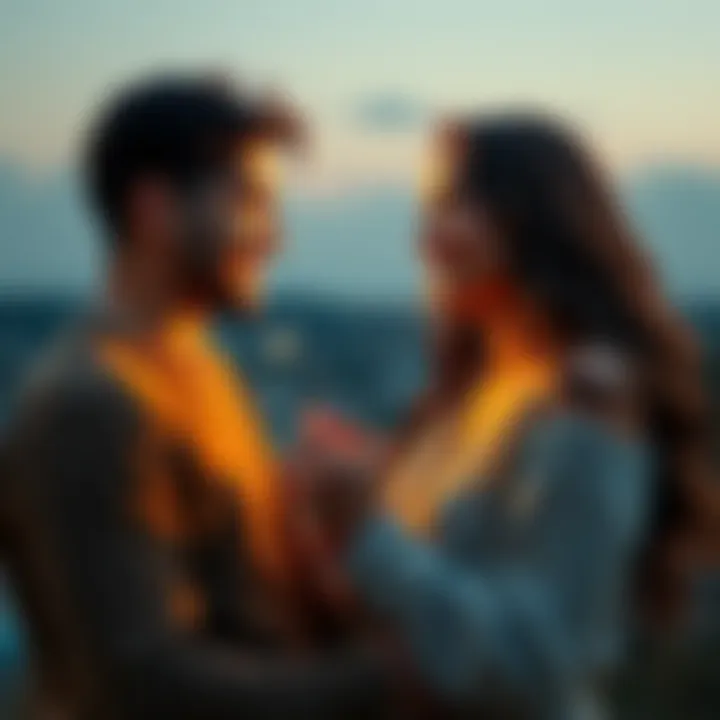A happy couple engaging in a loving conversation, symbolizing the strong bond between a Gemini and a Scorpio.