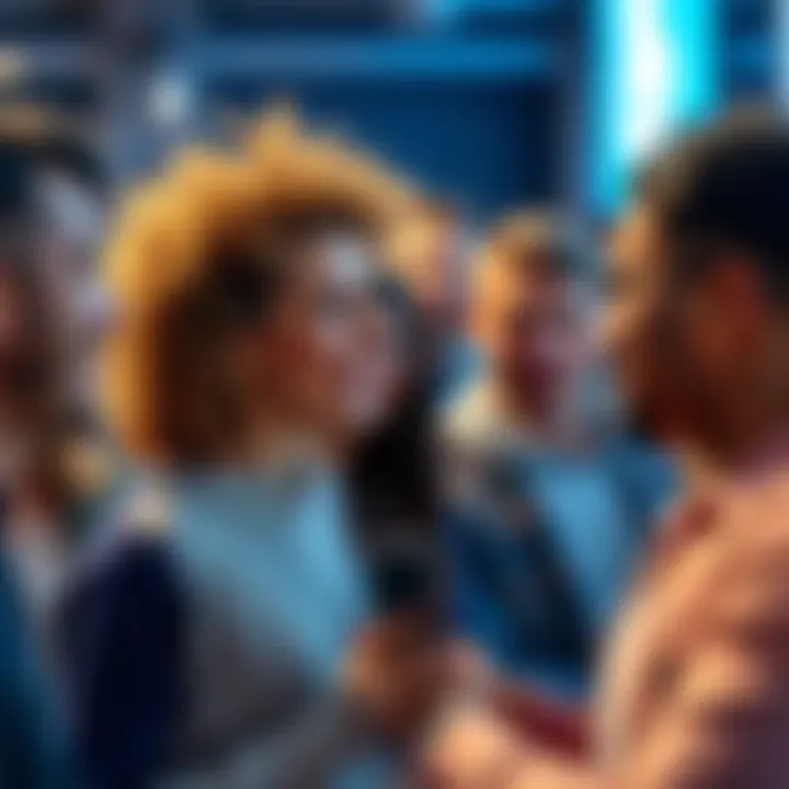 Gemini Traits A group of diverse people engaging in lively conversation, showcasing expressive communication styles associated with Gemini traits.