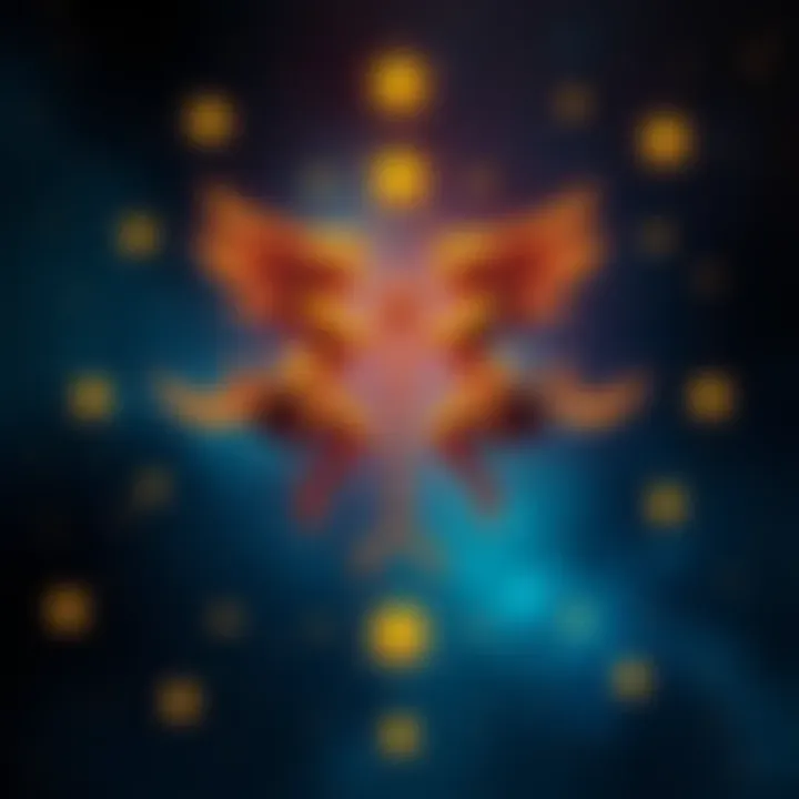 A visual representation of the Gemini symbol, featuring two twin figures to illustrate duality, surrounded by stars.