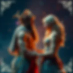 Two Geminis engaging in a lively conversation, symbolizing their strong bond and attraction.