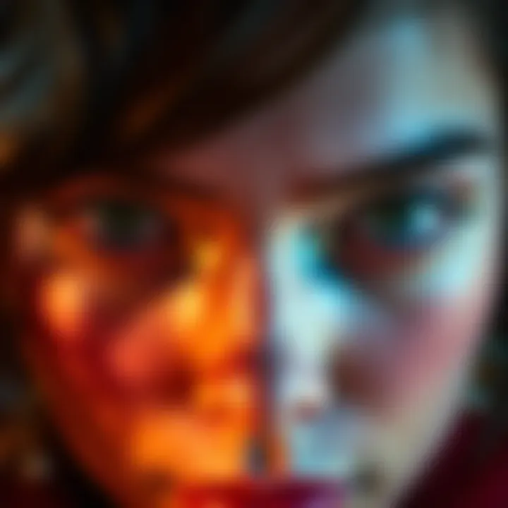 Close-up of a person with striking eyes, representing Gemini's unique charm and allure.