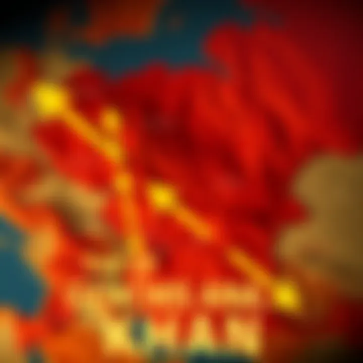 Map showing the vast territories conquered by Genghis Khan, spanning from China to Ukraine, with arrows indicating movement and expansion.