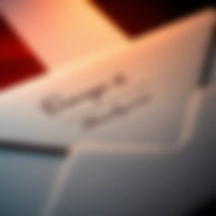 A close-up view of a George HW Bush funeral envelope, featuring dignified designs and subtle textures that symbolize respect and remembrance.