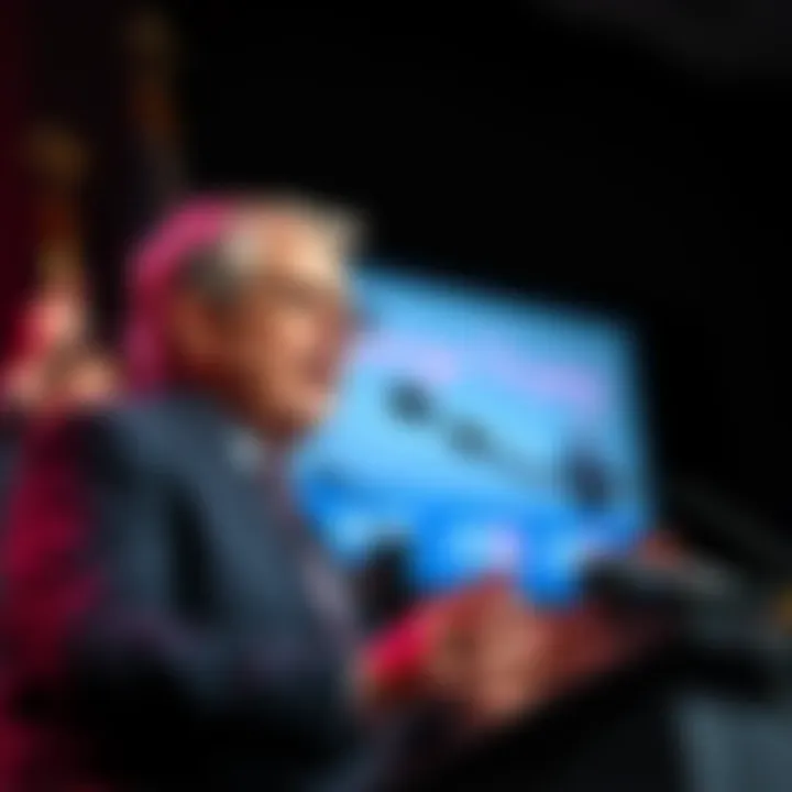 George Knapp speaking at a press conference about transparency and information disclosure