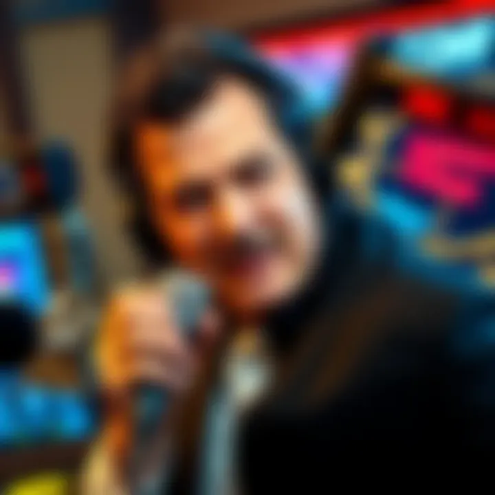 George Noory speaks into a microphone on his Coast to Coast AM show, showing concern for his health as his voice changes.
